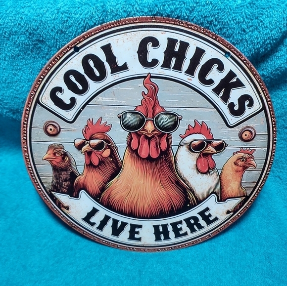 Cool Chicks Metal Sign wall art - Picture 1 of 2